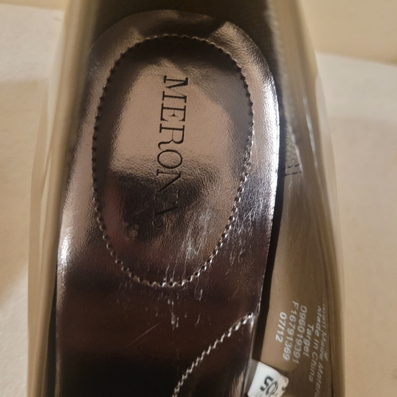 Merona Beige Patent Leather Heels Pumps Shoes Women's Size 9 - Picture 13 of 14